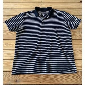 Nike Dri Fit Stripe Polo Shirt Size Medium Men’s Black Short Sleeve